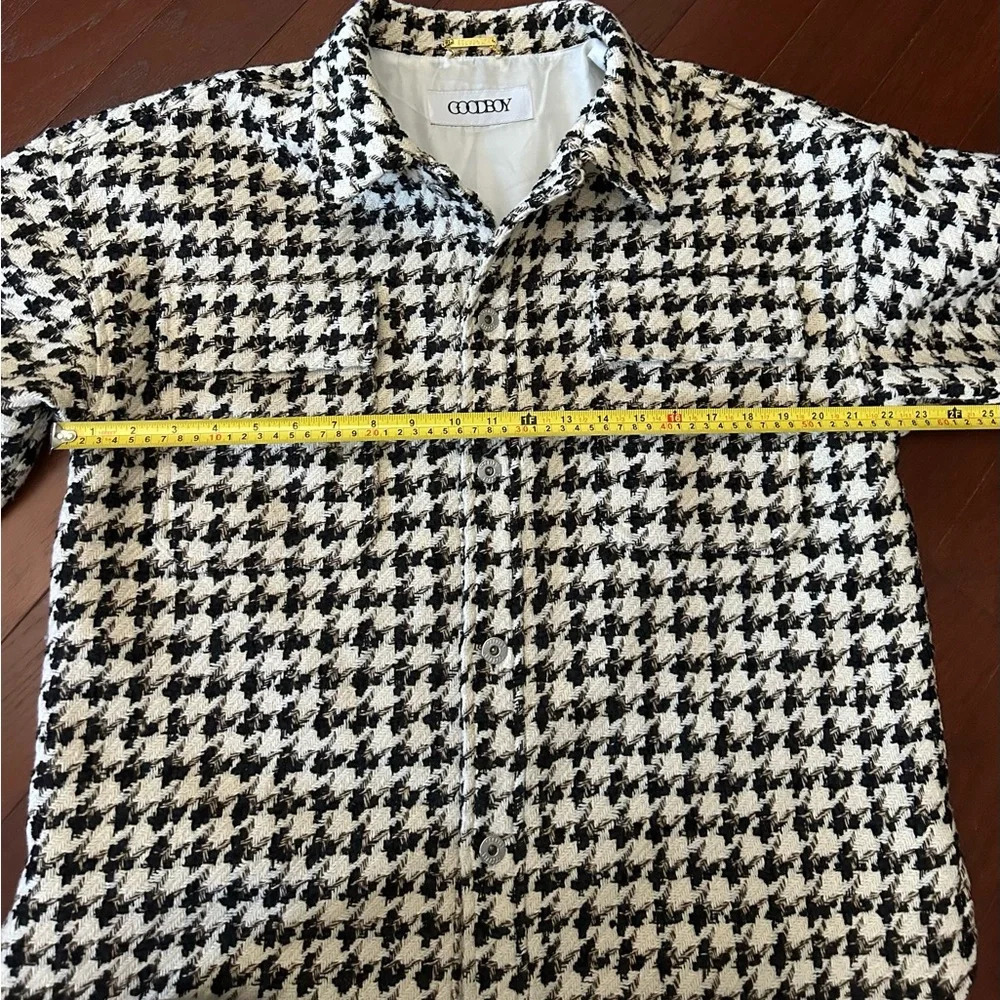Goodboy Tweed Jacket Black & White fully lined one size like new - Picture 9 of 14
